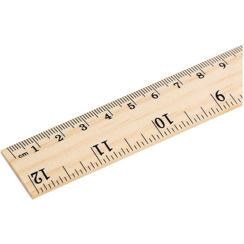 2 SCALE 12 INCH WOODEN RULER gl004